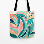 Rise Up Tropical Leaf Illustration Tote Bag Gallery Image 1