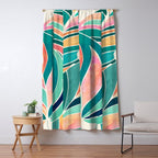 Rise Up Tropical Leaf Illustration Window Curtain Gallery Image 5