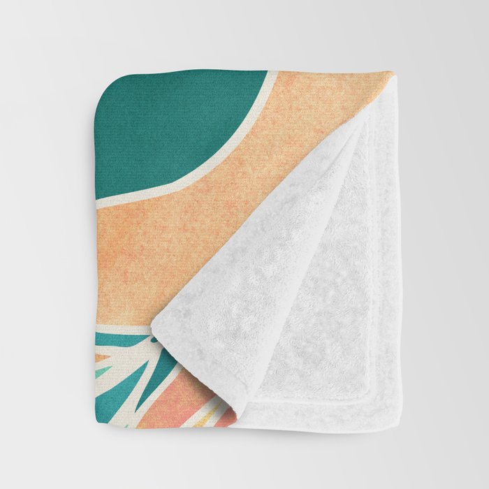 Rise Up Tropical Leaf Illustration Throw Blanket Gallery Image 3