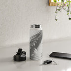Tropical Palms Shadow Black And White Photography - Summer Photo Art Print -  Film Nature Holiday Paradise Photograph - Photographs Water Bottle Gallery Image 4