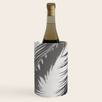 Tropical Palms Shadow Black And White Photography - Summer Photo Art Print -  Film Nature Holiday Paradise Photograph - Photographs Wine Chiller Gallery Image 1