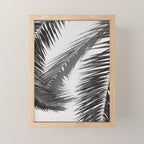 Tropical Palms Shadow Black And White Photography - Summer Photo Art Print -  Film Nature Holiday Paradise Photograph - Photographs Mini Art Print Gallery Image 1