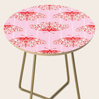 Butterfly Pink Red Side Table Gallery Image 2