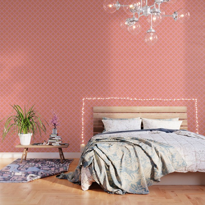 Diamond Quilted Plaid pattern red and pink Wallpaper Gallery Image 3