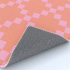 Diamond Quilted Plaid pattern red and pink Rug Gallery Image 4