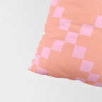 Diamond Quilted Plaid pattern red and pink Pillow Sham Gallery Image 4