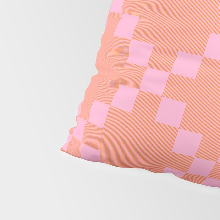 Diamond Quilted Plaid pattern red and pink Pillow Sham Gallery Image 4