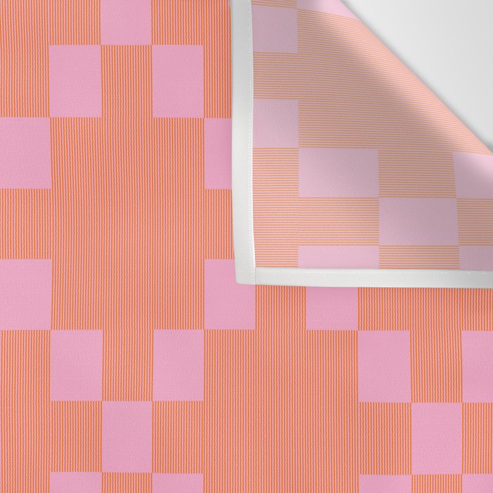 Diamond Quilted Plaid pattern red and pink Wall Tapestry Gallery Image 3