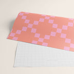 Diamond Quilted Plaid pattern red and pink Wrapping Paper Gallery Image 2