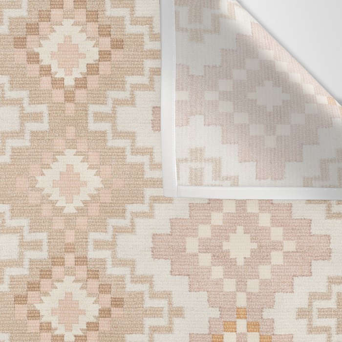 Southern Western Boho Geo  Americana Rug  ivory soft pink Wall Tapestry Gallery Image 3