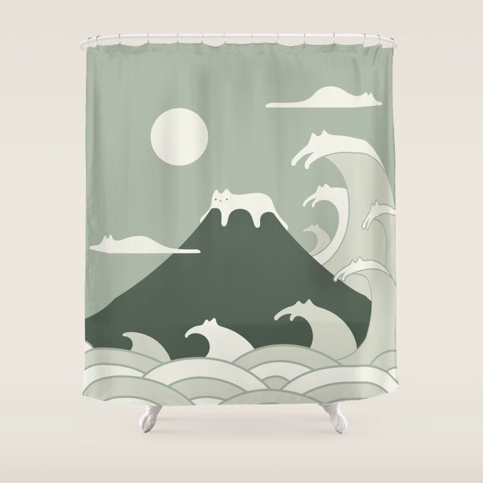 Cat Landscape 108 Shower Curtain Gallery Image 1
