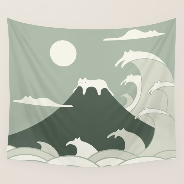 Cat Landscape 108 Wall Tapestry Gallery Image 1