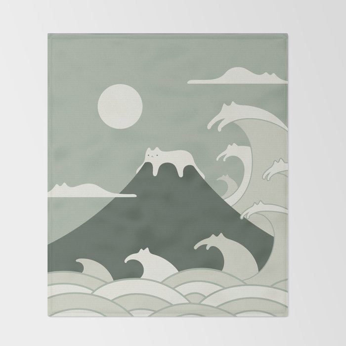 Cat Landscape 108 Throw Blanket Gallery Image 2