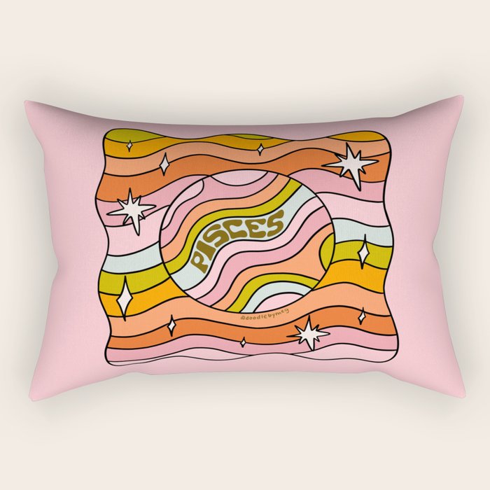 Pisces Planet Rectangular Pillow Gallery Image 1