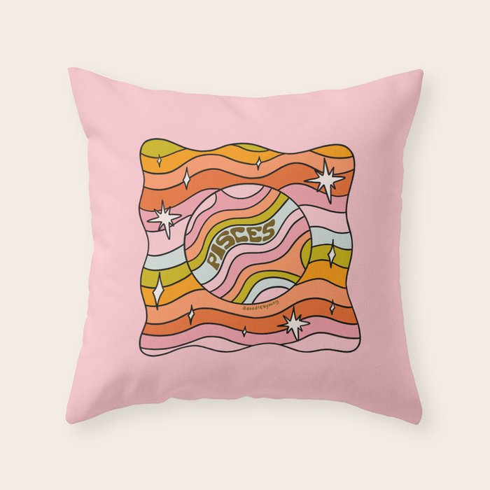 Pisces Planet Throw Pillow Gallery Image 6