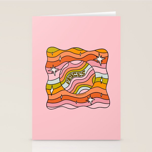 Pisces Planet Stationery Card Gallery Image 1