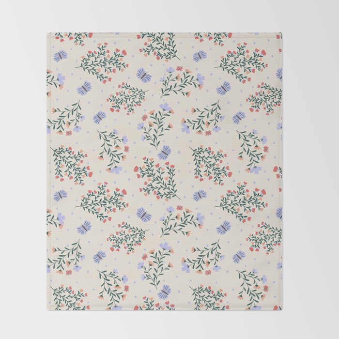 Sweet Floral Throw Blanket Gallery Image 2