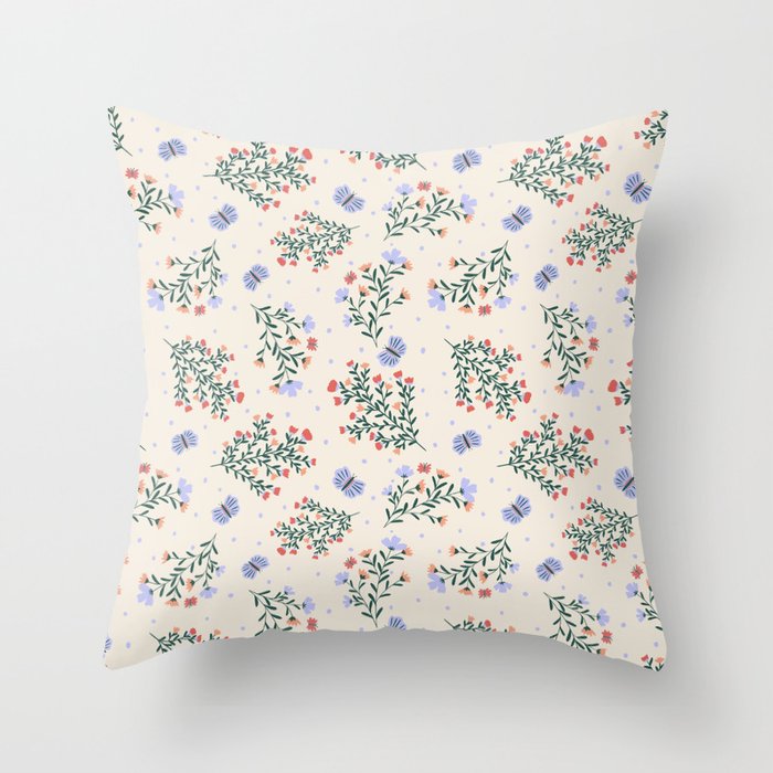 Sweet Floral Throw Pillow Gallery Image 6