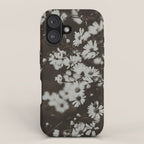 Evening Daisies x flower photograph black and white botanical iPhone Case Gallery Image 1