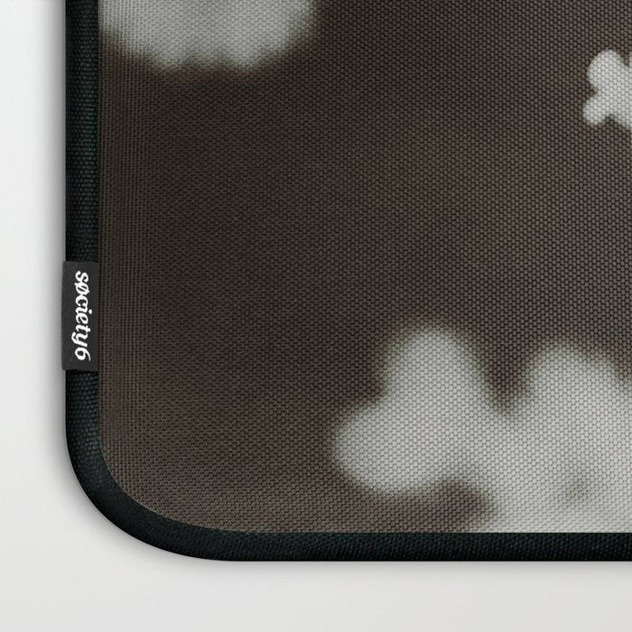 Evening Daisies x flower photograph black and white botanical Laptop Sleeve Gallery Image 3