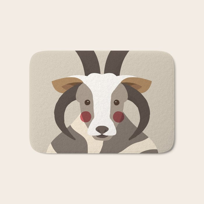Jacob Sheep Animal Portrait Bath Mat Gallery Image 1
