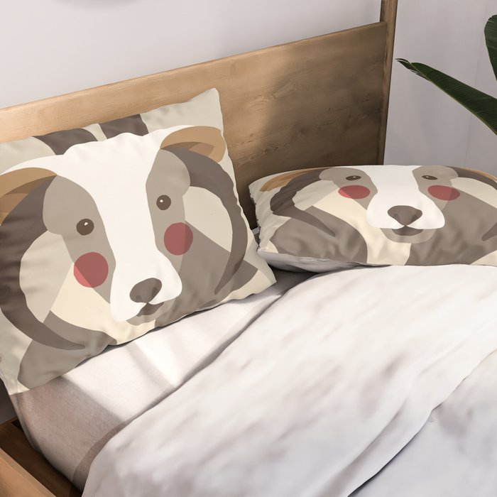 Jacob Sheep Animal Portrait Pillow Sham Gallery Image 2