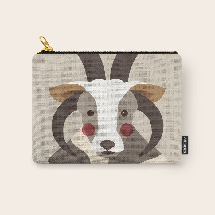 Jacob Sheep Animal Portrait Carry All Pouch Gallery Image 1