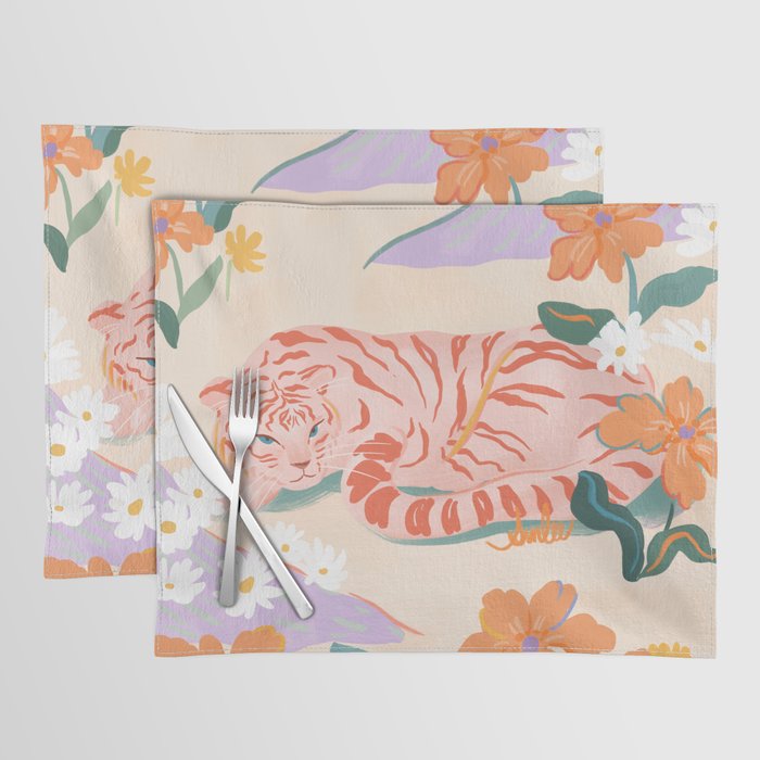 Pink Tiger in Wild Garden  Placemat Gallery Image 1