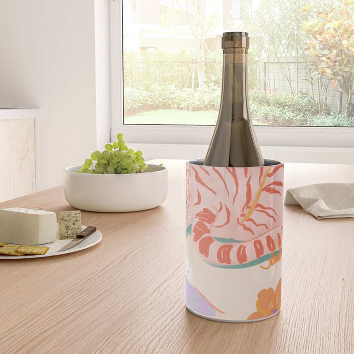 Pink Tiger in Wild Garden  Wine Chiller Gallery Image 4