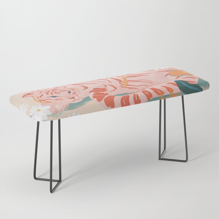 Pink Tiger in Wild Garden  Bench Gallery Image 1