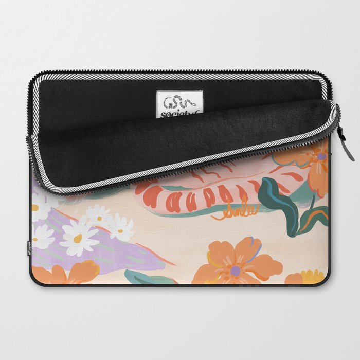 Pink Tiger in Wild Garden  Laptop Sleeve Gallery Image 2