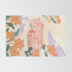 Pink Tiger in Wild Garden  Rug Gallery Image 2