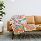 Pink Tiger in Wild Garden  Throw Blanket Gallery Image 1