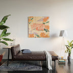 Pink Tiger in Wild Garden  Wood Wall Art Gallery Image 2