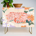 Pink Tiger in Wild Garden  Credenza Gallery Image 1