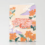 Pink Tiger in Wild Garden  Stationery Card Gallery Image 2