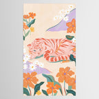 Pink Tiger in Wild Garden  Tablecloth Gallery Image 2