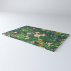Riot of colorful flowers landscape floral painting, grass with lavender, yellow and pink wildflowers Rug Gallery Image 3