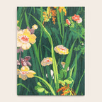 Riot of colorful flowers landscape floral painting, grass with lavender, yellow and pink wildflowers Notebook Gallery Image 4