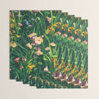 Riot of colorful flowers landscape floral painting, grass with lavender, yellow and pink wildflowers Wrapping Paper Gallery Image 3