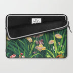 Riot of colorful flowers landscape floral painting, grass with lavender, yellow and pink wildflowers Laptop Sleeve Gallery Image 2