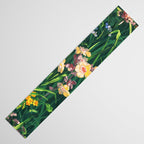 Riot of colorful flowers landscape floral painting, grass with lavender, yellow and pink wildflowers Table Runner Gallery Image 3