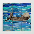 Sea Otter Wood Wall Art Gallery Image 1