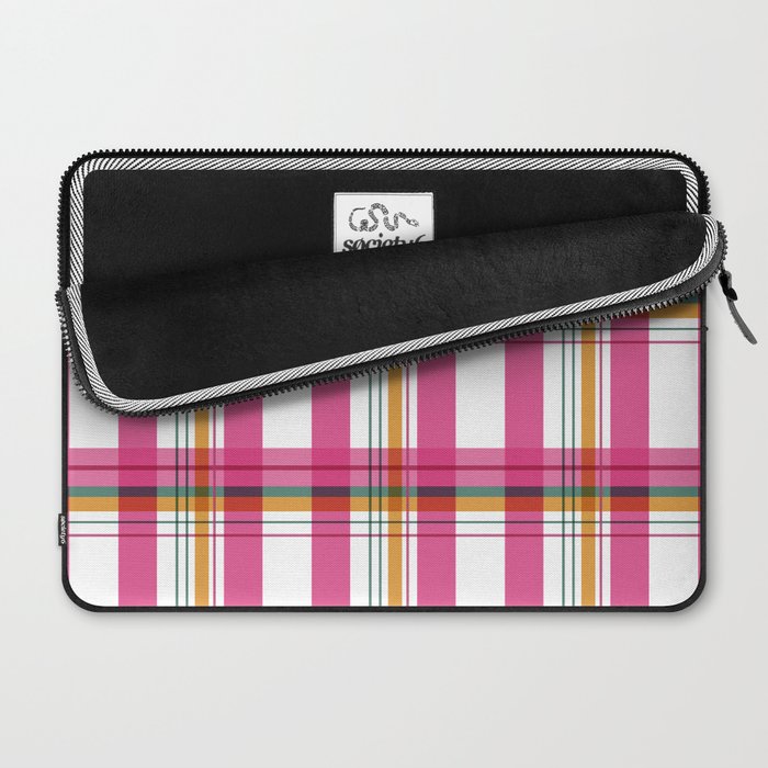 Cheerful Checkered Pattern Laptop Sleeve Gallery Image 2
