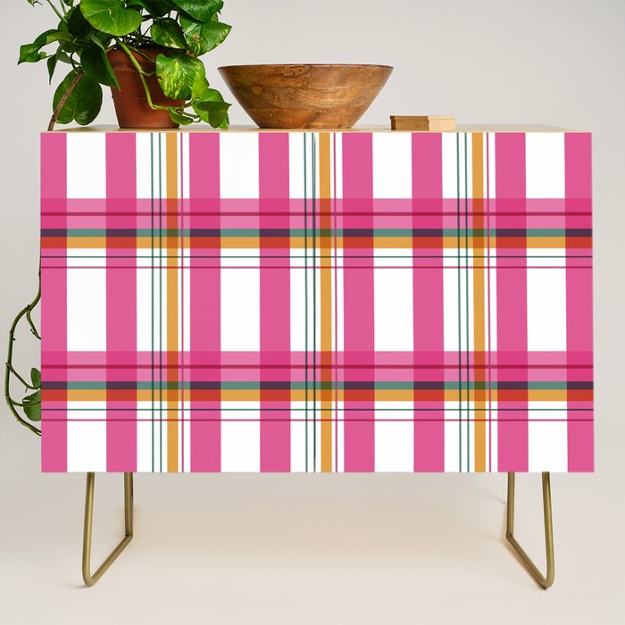 Cheerful Checkered Pattern Credenza Gallery Image 1