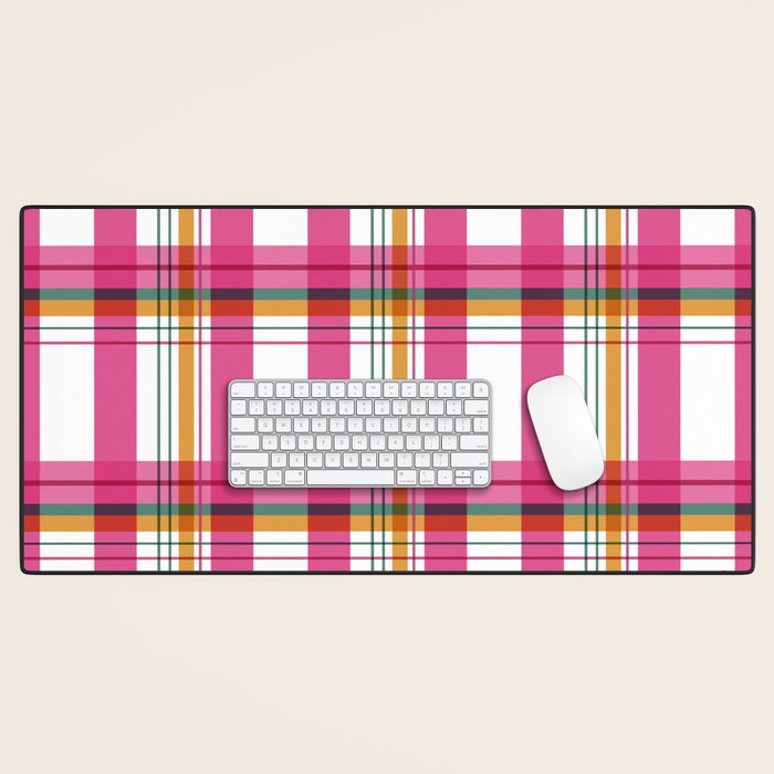 Cheerful Checkered Pattern Desk Mat Gallery Image 1