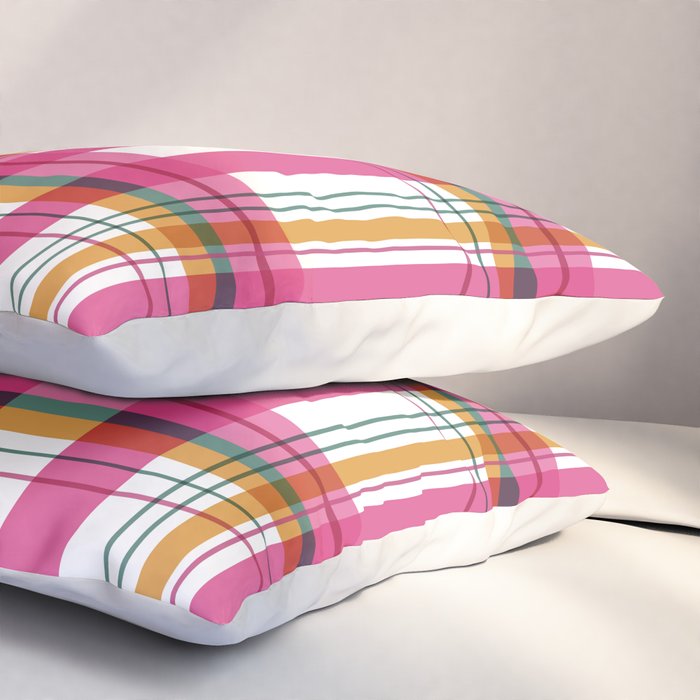 Cheerful Checkered Pattern Pillow Sham Gallery Image 3