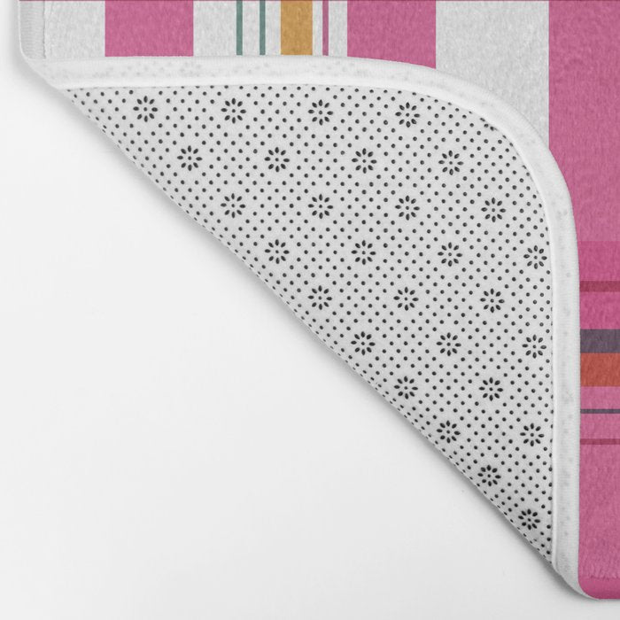 Cheerful Checkered Pattern Bath Mat Gallery Image 2