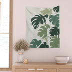 Cat and Plant 47 Wall Tapestry Gallery Image 2