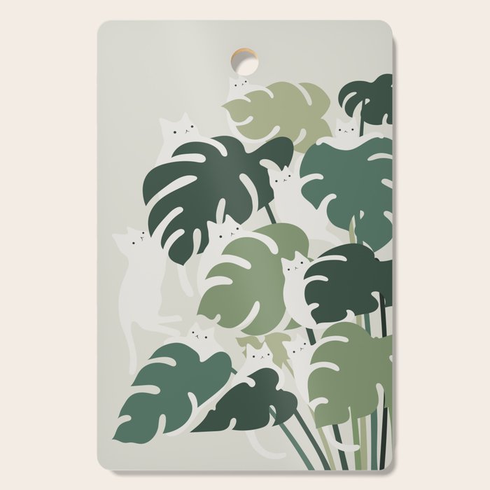 Cat and Plant 47 Cutting Board Gallery Image 1